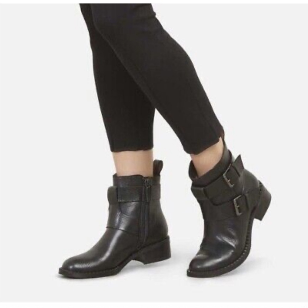 Leather Boots gentle souls Kenneth Cole BEST of moto booties edgy boho 8.5 EUC